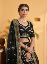 Attractive Black Colour Lehenga Choli
